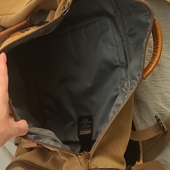 Mens brown duffel bag broken zipper - Picture 6 of 8